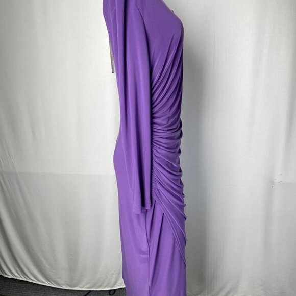 NEW JOSEPH RIBKOFF  Bodycon Midi Dress – Size 10 – Mystic Purple – Jewel Neck - Picture 10 of 11